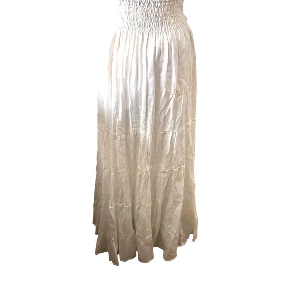 LUSANA Archie Linen Open Back Maxi Dress White NWT Sz 4 - Picture 4 of 6